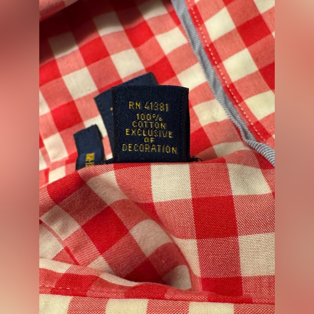 Polo Ralph Lauren Gingham Oxford Button Down Men’s Shirt. Size Large. - Picture 4 of 5